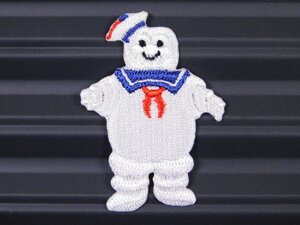 ◆送料\110◆【ゴーストバスターズ・マシュマロマン】※《ミニアイロン刺繍ワッペン》　アメリカン雑貨　刺繍ワッペン　アイロンワッペン