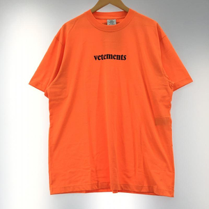 【中古】VETMENTS 20SS S/S Tee サイズM オレンジ　ヴェトモン[240091326427]