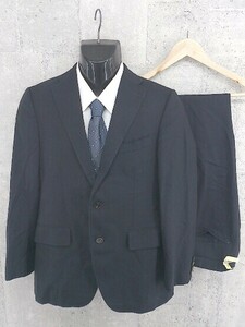 ◇ THE SUIT COMPANY スーツカンパニー 背抜き シングル 2B パンツ スーツ 165ｃｍ-6drop ネイビー メンズ