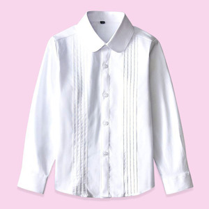 ☆ Bタイプ ☆ 140cm ☆ シャツ 子供 卒業式 入学式 春秋 shirt2118 女の子 ブラウス キッズ 長袖 襟付き シャツ 白 トップス フォーマル