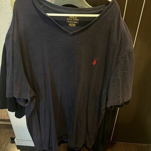 ラルフローレン 半袖 Tシャツ 2枚セット XL 【中古】 ネイビー ブラック