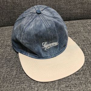 Supreme 13SS Washed Denim Fitted 6 Panel シュプリーム デニムキャップ ミディアム M