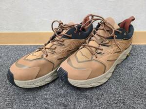 【YYD4083OM】1円～ 現状品 HOKA ONE ONE ホカオネオネ ローカットスニーカー 28cm BRW FE1221J ブラウン メンズ コレクション お洒落 中古