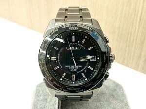 (KW1590)【1円スタート！】SEIKO セイコー Brightz ブライツ ソーラー電波時計 チタン 7B25-0AC0 稼働品 メンズ 腕時計　ワールドタイム 