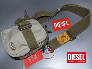 新品 ディーゼル DIESEL ボディバッグ ミニショルダーバッグ ポシェット　 ユーティリティ クロスボディ バッグ カーキ　