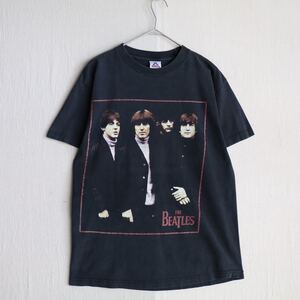 【THE BEATLES】USA vintage Tシャツ / M コットン ブラック プリント 写真 人物 音楽 半袖 ビンテージ T2-07062-0979 sale