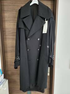 1円～! 送料無料 TAKAHIROMIYASHITA The Soloist double zip balloon shaped trench coat black 44 ソロイスト トレンチ コート バルーン