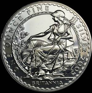 【イギリス大型銀貨】(32.4g純銀 直径40mm 2005年 プルーフ)