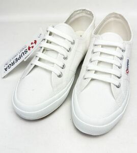 スペルガ SUPERGA ホワイト 38 24cm キャンバススニーカー 2750 COTU CLASSIC 訳アリ シミあり 特価 ７