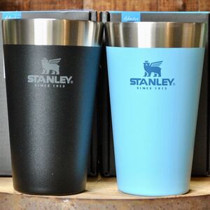 スタンレーSTANLEYスタッキング真空パイント2色セット【マットブラック＆ライトブルー】正規品真空断熱 保冷保温タンブラー アウトドア