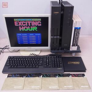 1円〜 オーバーホール済 SHARP X68000XVI (CZ-634C-TN) 本体 キーボード + 取説 + システムディスク付 シャープ【40