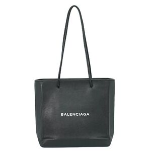 本物 バレンシアガ BALENCIAGA ショッピング ショルダーバッグ トートバッグ レザー ブラック