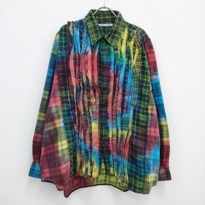 Rebuild by Needles 再構築 加工 リメイク タイダイ HM307 Flannel Shirt Tie Dye 長袖シャツ リビルドバイニードルス 3-0924T F92537