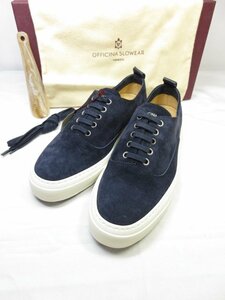 定価63.800円 未使用【OFFICINA SLOWEAR スローウエア】 130206 SW468 851 スエード スニーカー 靴 (メンズ) size42 ネイビー■30SLZ116■