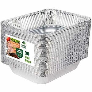 【中古】Aluminium Foil Steam Table Pans Half Size Deep 9x13 Pans (30 Pack)