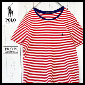 【USED】ポロラルフローレン Polo RalphLauren リンガー Tシャツ ボーダー柄 在原みゆき 古着 (Mサイズ) ☆送料無料☆