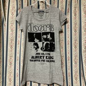 ヒステリックグラマー doors Liveプリント半袖Tシャツ ロックT バンドT ロゴ柄 カットソー ドアーズ ジム・モリソン ライブ ロング丈