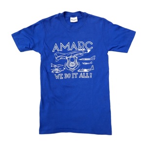 ☆送料無料☆ 80s ビンテージ AMARC USAF Tシャツ USA製 ミリタリー US ARMY NAVY USN 基地 80年代 古着 米軍 軍物 メンズ S 青 アメカジ