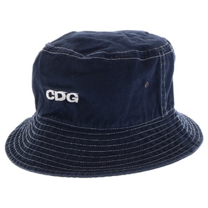 COMME des GARCONS コムデギャルソン GARMENT DYED HAT SZ-K606 ロゴ刺繍 バケットハット 帽子 ネイビー