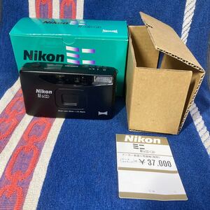 ★極美品・かなり綺麗★Nikon Mini AF600QD ニコン ミニ コンパクトフィルムカメラ 元箱（緩和材付き）値札等 付属 