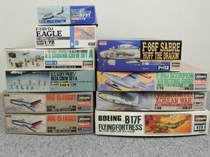 未組立品 ハセガワ/HASEGAWA アメリカ軍 戦闘機 プラモデル 10個 /2 セイバー F-89J B-17F ファゴット イーグル クルーセット