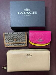 【1円〜】まとめて3点 COACH コーチ 長財布 財布