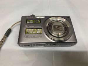 【12】CASIO EXILIM ZOOM EX-Z200 コンパクト デジタルカメラ 本体 シルバー バッテリー カシオ エクシリム デジカメ コンデジ 現状