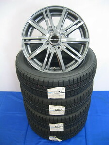 ブリヂストン 国産 スタッドレスタイヤ VRX2 165/55R15 ＆ アルミホイール 新品 4本 セット 最安値 総額93800円～ 軽自動車用 自宅配送OK！