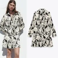 ZARA ザラ プリントシャツドレス ワンピース