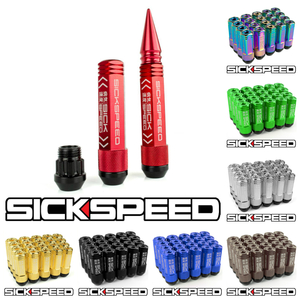 SICKSPEED　M14xP1.5 ハイブリッドナット ショートVer キャップ 60mm ロックナット アルミ+スチール ホイールナット USDM シックスピード b