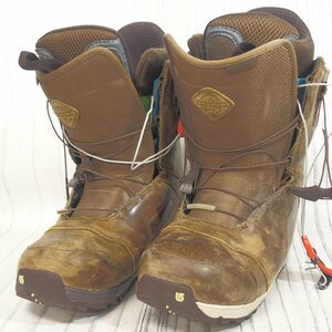 f002 F4 バートン BURTON×レッドウィング RED WING SHOE LEATHER スノーボード ソフトブーツ 26cm スノボブーツ ブラウン系 現状