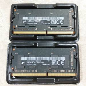 新品 Micronマイクロン ノートPC用メモリ 8GB(4GB×2枚) DDR4-2666／PC4-21300 260pin SO-DIMM 送料無料