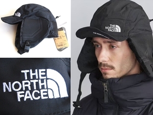 新品タグ付 THE NORTH FACE ノースフェイス 2022AW Expedition Cap ロゴ刺繍 プリマロフト 裏ボア エクスペディションキャップ M ブラック