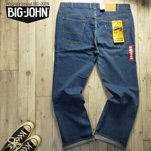 新品 W46☆BIG JHON ビッグジョン☆GLHEART BIG Size USED加工 ストレッチ デニム パンツ S700