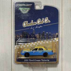 ★グリーンライト★ 2011 Ford Crown Victoria Checker Cab フォード クラウンビクトリア チェッカー タクシー Greenlight ホットウィール