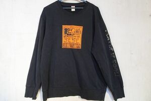 UNIQLO/UT/ユニクロ/長袖トレーナー/MICKEY MOUSE×Keith Haring/スウェット素材/ヴィンテージ感プリント/黒/ブラック/XLサイズ(12/25R5)