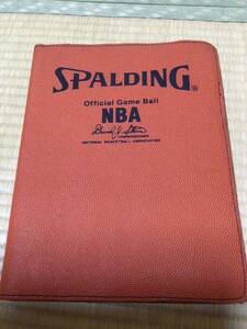 希少? スポルディング エヌビーエー Spalding NBA Official Game Ball Basketball Portfolio Folder ノート 皮 レザー