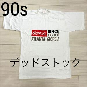 非売品 デッドストック 限定 90s■Coca Cola コカコーラ■Tシャツ F フリー 白 ホワイト Yxjin 1995コピーライト ヴィンテージ オールド