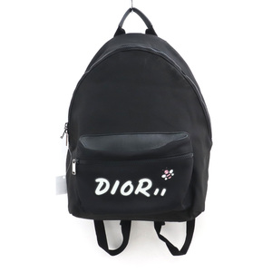 DIOR × KAWS Rider Backpack ブラック ディオール カウズ ライダーバックパック ホワイトロゴ リュック バッグ カバン 鞄 white logo