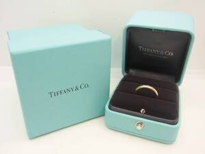 ●■TIFFANY＆Co☆ティファニー☆K18☆スタッキング☆ダイヤモンドリング☆AU750刻印☆8号☆レディース☆アクセサリー☆管102862454