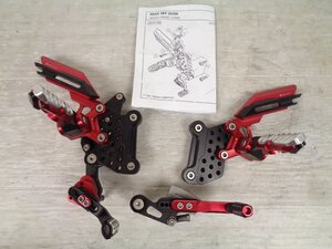 CB650F CBR650F RC83 14-18 BIKERS-japan バイカーズ バックステップ キット ブラック×レッド 良品【D284】