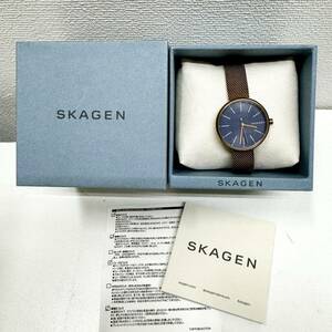 【EB-6083】1円～ SKAGEN スカーゲン SKW2593 111701 レディース クォーツ 腕時計 QZ 女性用 箱付き 不動品 中古 保管品 状態写真参照