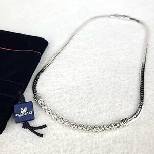 ・極上品・SWAROVSKI スワロフスキー ストーン 喜平チェーン ネックレス 純正ポーチ付き