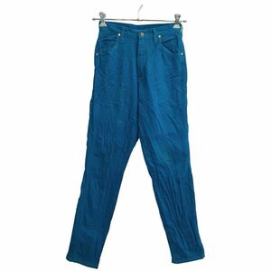 Wrangler カウボーイ ロングパンツ W27 ラングラー レディース ブルー系 コットン USA製 古着卸 アメリカ仕入 2401-393