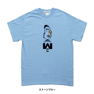 メール便可能! SOCCER NUT (サッカーナッツ) W杯 半袖 Tシャツ (M) SNW089 BLUE | futsal フットサル ストーンブルー