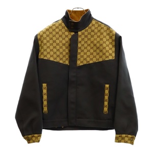 GUCCI グッチ 23SS Cotton Canvas GG Supreme Jacket GGキャンバス総柄ブルゾンジャケット 742855 XDCEY ベージュ/グレー