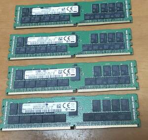 ★ジャンク★メモリ SAMSUNG 32GB M393A4K40CB2-CTD7Q DDR4-2666 ECC RDIMM 2Rx4 PC4-21300V-R CL19 サーバーメモリ 4枚セット