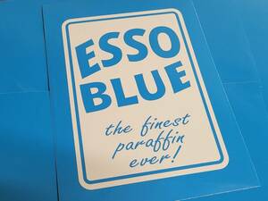 送料無料 Esso Blue The Finest Paraffin Ever! decal sticker エッソ ステッカー シール デカール 108mm × 150mm ホワイト