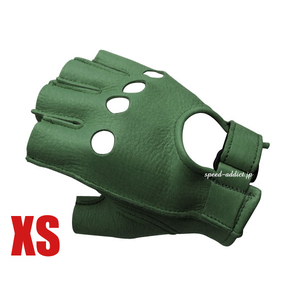 CHURCHILL GLOVE FINGERLESS OT GREEN XS/チャーチルグローブフィンガーレス緑グリーン鹿革本革春用春夏用サマーグローブレディース女性用