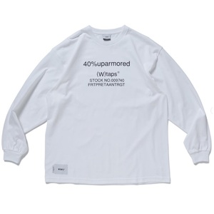 美品 22SS WTAPS 40PCT UPARMORED LS COTTON Lサイズ 長袖 Tシャツ White ホワイト 221ATDT-LTM01S ダブルタップス 